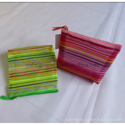 Nylon Zipper Bag with T/C Trim